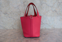 Load image into Gallery viewer, HERMES PICOTIN LOCK CASAQUE 2PM Clemence leather Rose mexico/Rose extreme/Rouge de coeur Y Engraving Hand bag 800080104