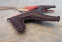 Load image into Gallery viewer, HERMES Rodeo PM Swift leather Raisin/Flamingo/Rouge vif/Argile A Engraving Bag charm 600090164