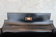 画像をギャラリービューアに読み込む, HERMES/エルメス ケリー32 ボックスカーフ ブラック □J刻印 ショルダーバッグ 700070117