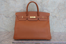 画像をギャラリービューアに読み込む, HERMES/エルメス バーキン40 クシュベル ゴールド □A刻印 ハンドバッグ 800080182