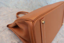 画像をギャラリービューアに読み込む, HERMES/エルメス バーキン40 クシュベル ゴールド □A刻印 ハンドバッグ 800080182