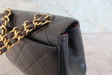 Load image into Gallery viewer, CHANEL Matelasse trapezoid chain hand bag Lambskin Black/Gold hadware Hand bag 800070012
