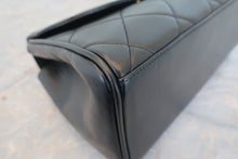 Load image into Gallery viewer, CHANEL Matelasse trapezoid chain hand bag Lambskin Black/Gold hadware Hand bag 800070012
