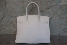 Load image into Gallery viewer, HERMES BIRKIN 30 Clemence leather White □L Engraving Hand bag 700120051