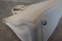 Load image into Gallery viewer, HERMES BIRKIN 30 Clemence leather White □L Engraving Hand bag 700120051