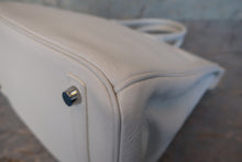Load image into Gallery viewer, HERMES BIRKIN 30 Clemence leather White □L Engraving Hand bag 700120051