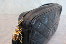 Load image into Gallery viewer, CHANEL Matelasse fringe chain shoulder bag Lambskin Black/Gold hadware Shoulder bag 800070028