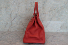 將圖片載入圖庫檢視器 HERMES/エルメス バーキン35 バイカラー トリヨンクレマンス サンギーヌ/ホワイト □O刻印 ハンドバッグ 700070128