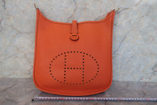 Load image into Gallery viewer, HERMES EVELYNE 1PM Togo leather Orange □G Engraving Shoulder bag 700120048
