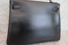 画像をギャラリービューアに読み込む, HERMES/エルメス ケリー28 ボックスカーフ ブラック 〇F刻印 ハンドバッグ 700080112