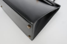 將圖片載入圖庫檢視器 HERMES/エルメス ケリー28 ボックスカーフ ブラック 〇N刻印 ハンドバッグ 80010008