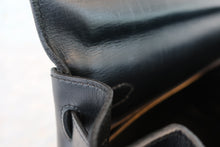 画像をギャラリービューアに読み込む, HERMES/エルメス ケリー28 ボックスカーフ ブラック 〇F刻印 ハンドバッグ 700080112