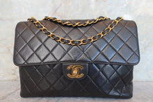画像をギャラリービューアに読み込む, CHANEL/シャネル 中マトラッセシングルフラップチェーンショルダーバッグ ラムスキン ブラック/ゴールド金具 ショルダーバッグ 700100230