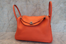 Load image into Gallery viewer, HERMES LINDY 34 Clemence leather Orange poppy T Engraving Shoulder bag 700090196