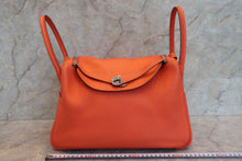 Load image into Gallery viewer, HERMES LINDY 34 Clemence leather Orange poppy T Engraving Shoulder bag 700090196