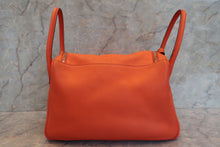 Load image into Gallery viewer, HERMES LINDY 34 Clemence leather Orange poppy T Engraving Shoulder bag 700090196