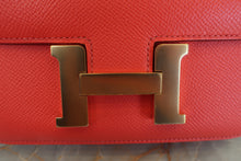 Load image into Gallery viewer, HERMES CONSTANCE3 MINI Epsom leather Rouge pivoine X Engraving Shoulder bag 500100003
