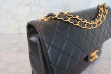 画像をギャラリービューアに読み込む, CHANEL/シャネル 中マトラッセシングルフラップチェーンショルダーバッグ ラムスキン ブラック/ゴールド金具 ショルダーバッグ 700100230