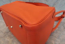 Load image into Gallery viewer, HERMES LINDY 34 Clemence leather Orange poppy T Engraving Shoulder bag 700090196