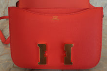 Load image into Gallery viewer, HERMES CONSTANCE3 MINI Epsom leather Rouge pivoine X Engraving Shoulder bag 500100003