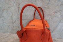 Load image into Gallery viewer, HERMES LINDY 34 Clemence leather Orange poppy T Engraving Shoulder bag 700090196