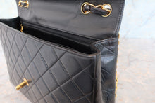 画像をギャラリービューアに読み込む, CHANEL/シャネル 中マトラッセシングルフラップチェーンショルダーバッグ ラムスキン ブラック/ゴールド金具 ショルダーバッグ 700100230