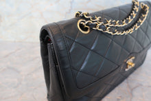 画像をギャラリービューアに読み込む, CHANEL/シャネル パリ限定マトラッセダブルフラップチェーンショルダーバッグ ラムスキン ブラック/ゴールド金具 ショルダーバッグ 700110006