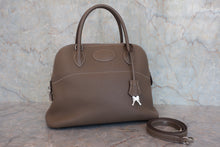 将图片加载到图库查看器,HERMES/BOLIDE 31 Clemence leather Etoupe gray □N刻印 Shoulder bag 800060155