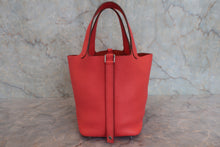 将图片加载到图库查看器,HERMES PICOTIN LOCK PM Clemence leather Rouge pivoine □R刻印 Hand bag 800040023