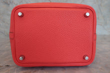 将图片加载到图库查看器,HERMES PICOTIN LOCK PM Clemence leather Rouge pivoine □R刻印 Hand bag 800040023
