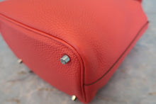将图片加载到图库查看器,HERMES PICOTIN LOCK PM Clemence leather Rouge pivoine □R刻印 Hand bag 800040023