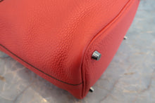 将图片加载到图库查看器,HERMES PICOTIN LOCK PM Clemence leather Rouge pivoine □R刻印 Hand bag 800040023