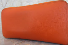 Load image into Gallery viewer, HERMES  Azapp Long Silkin Epsom leather/Silk Orange poppy X Engraving Wallet 700030244