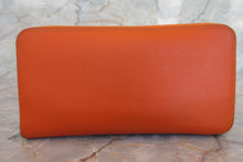 Load image into Gallery viewer, HERMES  Azapp Long Silkin Epsom leather/Silk Orange poppy X Engraving Wallet 700030244