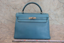 画像をギャラリービューアに読み込む, HERMES/エルメス ケリー32 トリヨンクレマンス ブルージーン □H刻印 ショルダーバッグ 800030032