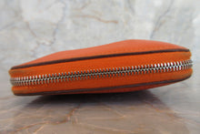 Load image into Gallery viewer, HERMES  Azapp Long Silkin Epsom leather/Silk Orange poppy X Engraving Wallet 700030244