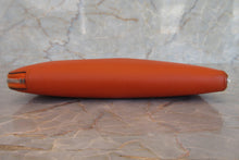Load image into Gallery viewer, HERMES  Azapp Long Silkin Epsom leather/Silk Orange poppy X Engraving Wallet 700030244