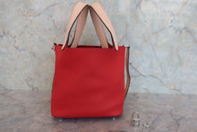 Load image into Gallery viewer, HERMES PICOTIN LOCK TOUCH PM Clemence leather/Swift leather Rouge tomate/Rose eglantine X Engraving Hand bag 800070089