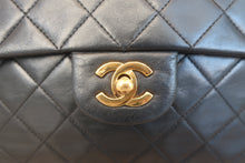 Load image into Gallery viewer, CHANEL Matelasse double flap double chain shoulder bag LambskinBlack/Gold hadware Shoulder bag 700120091