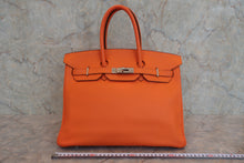 画像をギャラリービューアに読み込む, HERMES/エルメス バーキン35 ヴォースイフト オレンジ □L刻印 ハンドバッグ 800040181