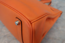 画像をギャラリービューアに読み込む, HERMES/エルメス バーキン35 ヴォースイフト オレンジ □L刻印 ハンドバッグ 800040181