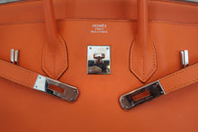 画像をギャラリービューアに読み込む, HERMES/エルメス バーキン35 ヴォースイフト オレンジ □L刻印 ハンドバッグ 800040181