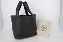 将图片加载到图库查看器,HERMES PICOTIN LOCK MM Clemence leather Black Z刻印 Hand bag 800100059