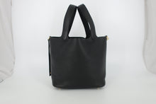 将图片加载到图库查看器,HERMES PICOTIN LOCK MM Clemence leather Black Z刻印 Hand bag 800100059