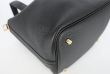 将图片加载到图库查看器,HERMES PICOTIN LOCK MM Clemence leather Black Z刻印 Hand bag 800100059
