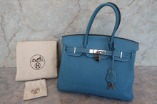 画像をギャラリービューアに読み込む, HERMES/エルメス バーキン30 トゴ ブルージーン □N刻印 ハンドバッグ 700110007