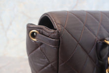 Load image into Gallery viewer, CHANEL Matelasse chain back pack Lambskin Brown/Gold hadware Back pack 700120092