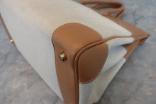 画像をギャラリービューアに読み込む, HERMES/エルメス バーキン35 トワルアッシュ/クシュベル ベージュ/ナチュラル □C刻印 ハンドバッグ 800030105