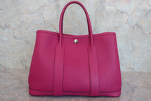 将图片加载到图库查看器,HERMES GARDEN PARTY TPM Country leather Rose purple C刻印 Tote bag 800070071