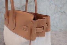 画像をギャラリービューアに読み込む, HERMES/エルメス バーキン35 トワルアッシュ/クシュベル ベージュ/ナチュラル □C刻印 ハンドバッグ 800030105